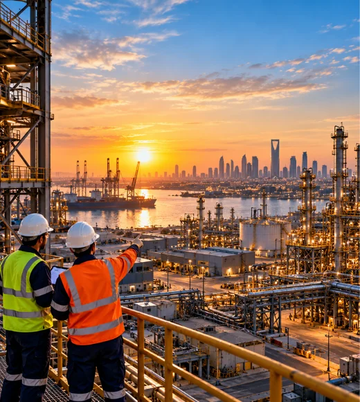 Industrial plant and refinery structures