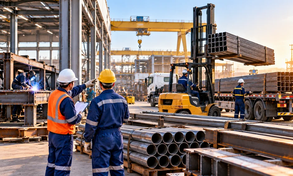 Industrial fabrication and welding workshop